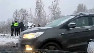 Авария на Волховском шоссе 13.11.2023 г.