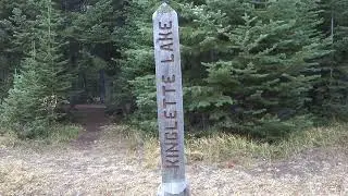 Hiking up to Kinglet Lake in the Kootenay Plains area of the Canadian Rockies in October 2025