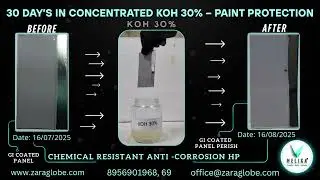 Chemical Resistant Anti-Corrosion Paint &ndash; Passes KOH 30% Dip & Vapor Test Structural protection