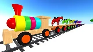 Learn Colors Horse For Children | Colorful Horse on Train For Kids | Colors For Preschool Toddlers