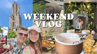 weekend vlog | Van der Valk, Dubai Chocolate, Utrecht, AardbeienDrive-In & Dierentuin!