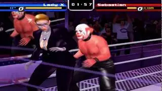 PS2 Rumble Roses Lady X vs Sebastian