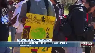 ECU students march for unity following recent campus assault cases