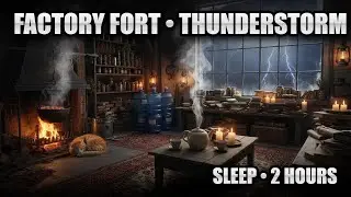 Cozy FACTORY FORT Ambience - THUNDERSTORM Sounds | Sleep 2 Hours