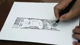 Reverse Fude' nib drawing test