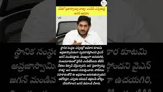 AP MPP Elections: ఏపీలో ప్రజాస్వామ్య హత్య - జగన్ ఆగ్రహం! #YSJagan #trending #viral #shorts