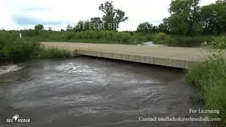 Milbank, SD   Lake Farley Overflowing Banks   8 14 2017