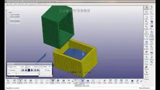 Modeling the process overflow of the liquid in the container. Video tutorial (incomplete)