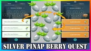 WORLD FIRST Silver Pinap Berry Quest | In FIELD RESEARCH | Pok&eacute;mon GO!!!!