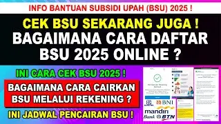 Terbaru 2025 ! CARA DAFTAR BSU 2025 BAGAIMANA ? || CARA CEK BSU 2025 DAN CARA MENCAIRKAN BSU 2025
