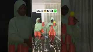 Cups stacking challenge #familyfun #shortschallenge #gamechallengeathome