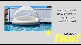 INTEX Canopy Island Float 🏖️ Ultimate Pool Lounge with Shade, Cup Holders & Vacation Vibes!