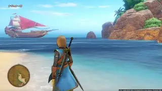 Game Music Dragon Quest 11 The Open Sea and Lonalulu Pier bgsound with landscape scene