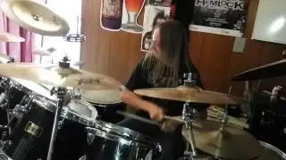 15 Year old Drummer kills it on Drums w/Mr Creepy