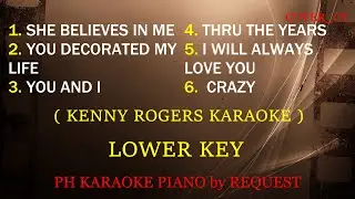 KENNY ROGERS NON-STOP KARAOKE ( LOWER KEY / MALE VERSION )