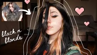 drastic hair change: black and blonde!! (permanent dye)