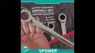 VPOWER V-817 V-817Fประแจแหวนฟรีข้าง พับได้ พับไม่ได้  #เครื่องมือ #เครื่องมือช่าง #vpower