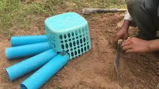 Awesome Quick Bird Trap And Easy Deep Hole Bird Trap Using Cloth Basket & Pvc That Work 100%