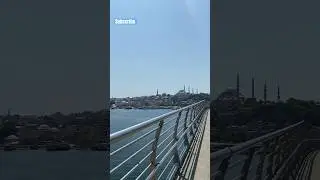 Walking on the Bosphorus bridge in Turkey🇹🇷with pretty view #subscribe#trending #shorts  #istanbul
