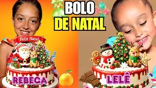 BOLO DE NATAL .PRIMEIRA VEZ QUE LELÊ COLOCOU A MÃO NA MASSA.
