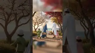 kids learning Muslim family Sitting in the swing📖 #islamicvideo #trending #alifunbaataunsaa #viral