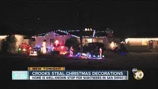 Crooks steal decorations from popular Christmas light display in Allied Gardens