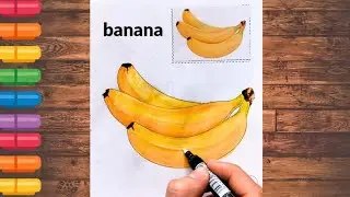 Мы рисуем банан..🤩🍌🍌