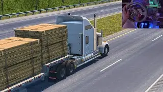 kenworth w900l straight pipe #americantrucksimulator - #logitechg29 + hshifter(manual transmission)