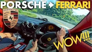 Обзор Ferrari F430 от первого лица — первая поездка владельца Porsche