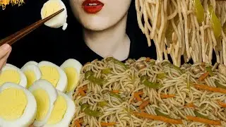ASMR Eating Eggs, Spicy Pasta Mukbang 🍜|Pasta Eating Challenge