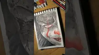 The Dansing clown 🤡#pennywise #horror #art #drawing #visualart #realistic #ideas #character #clown
