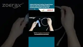 ZoeRax RJ45 Crimp Tool Pass Through Crimper Cutter for Cat6a Cat6 Cat5 8P8C Modular