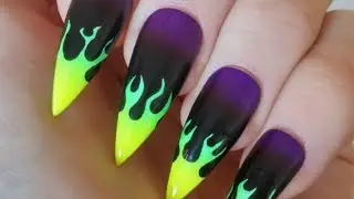 french Flame Nail Design Tutorial