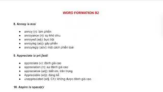 WORD FORMATION B2 - P11