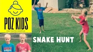 Kids Snake HUNT! Find the Snake with the POZ KIDS! Kids Toy Action Backyard Fun!