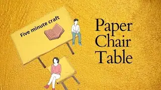 Amazing Paper Chair and Table for doll house- origami easy paper chair and table- DIY