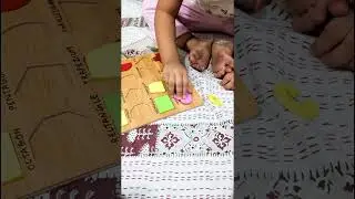 Baby Playing with Shapes Board 🧩 | Cute Learning Video #shapes#shapeslearning#shapeslearning