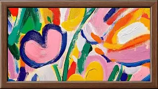 Abstract Art Explosion | Peter Max&ndash;Inspired Psychedelic Painting | 4K Frame TV Art