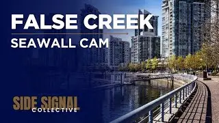 🔴 Live | Vancouver Seawall Cam 🌊 &ndash; False Creek Boats & Yaletown Skyline | 🌙 Night | 2025-09-19 Fri