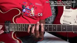 RUN RUN RUDOLPH Chuck Berry Easy Chords Guitar Lesson @EricBlackmonGuitar