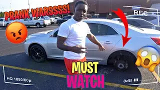 STEALING MY BROTHER CAR TIRES PRANK! *GONE TO FAR*