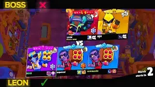 BOSS VS LEON [KnockOut Game War] #brawlstars  