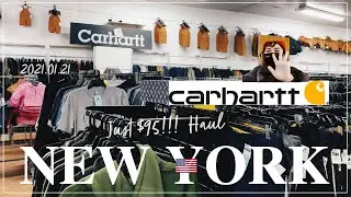 日本の半額以下!? カーハート買うならココ! 今日は$95でパンツ2枚とビーニーとマスクを購入👖🧢【carhartt Hule】