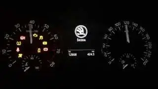 Gauge Test - Needle Sweep in Octavia 3 (5E) 1.2 TSI 77kW MY2015