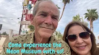 The Neon Museum in Las Vegas. Featured Lighted Signs From Past Casinos!