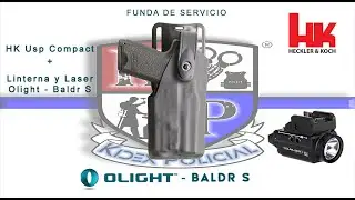 Funda  HK Usp Compact + BALDR S OLIGHT. Kydex Policial
