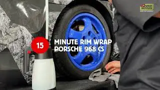 15 Minute Rim Wrap - From Cleaning to Wrapping to Rock On)!   Porsche 968 CS Future Camo Print