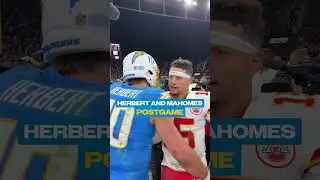 herbert and mahomes postgame 🤝 #shorts