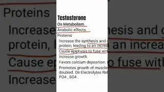 Metabolic effects of Testosterone