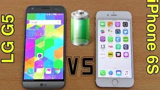 LG G5 vs iPhone 6S - Battery Drain Test! (4K)